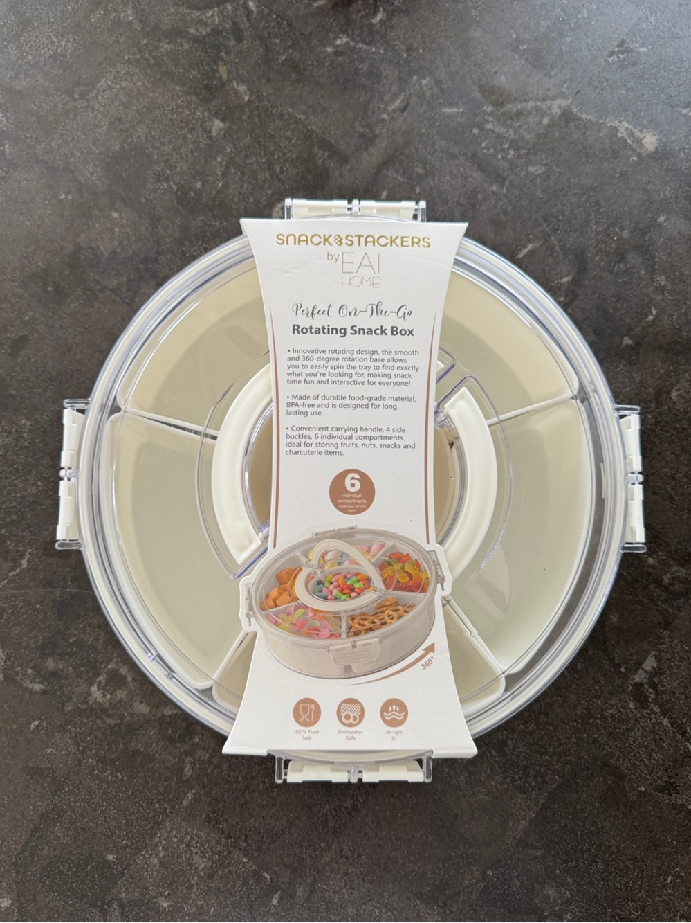 Snack & Stackers Perfect-On-The  Go Rotating Snack Box